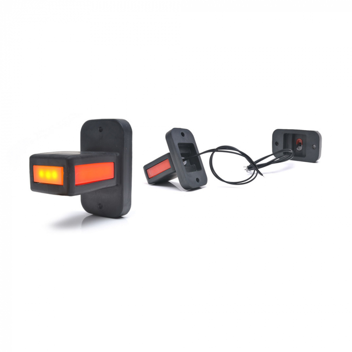 LAMPA GABARIT LED CU BRAT 1169 W168.32, 12V-24V, POZITIE ALB / ROSU / PORTOCALIU WAS [1]