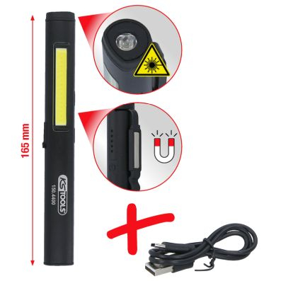 Led Cob Stripe Lampa De Inspectie 350 Lumeni Cu Led Uv Spot ?I Pointer Laser [17]