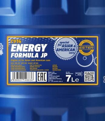 Ulei motor MANNOL ENERGY FORMULA JP 5W-30 - 7 Litri [2]