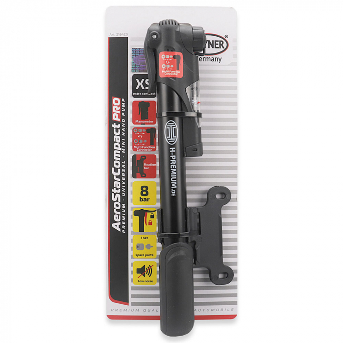Mini Pompa Manuala Cu Manometru Premium Pentru Biciclete [6]