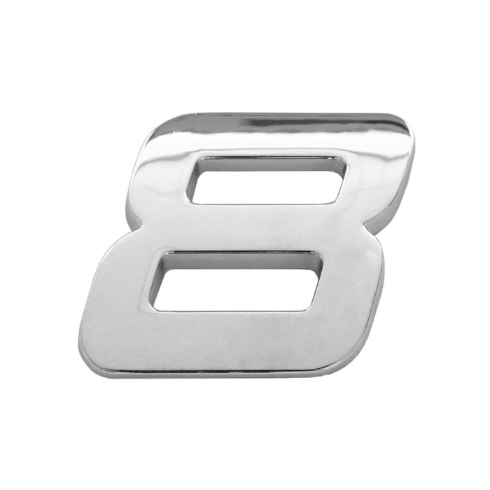 Ornament Auto 3D. Cifra 8. 26 Mm. Cromat [2]