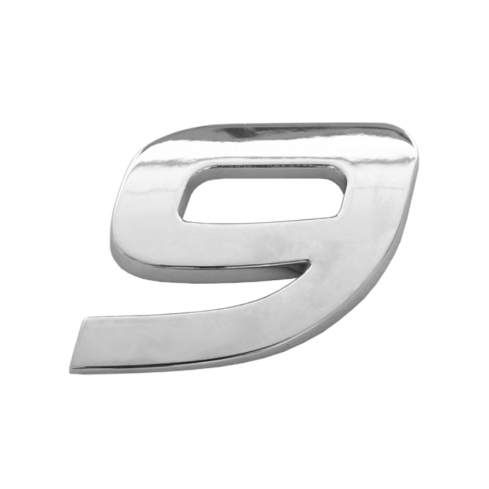 Ornament Auto 3D. Cifra 9. 26 Mm. Cromat [1]