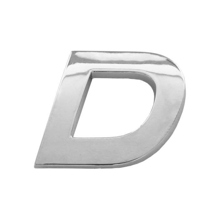 Ornament Auto 3D. Litera D. 26 Mm. Cromat [2]