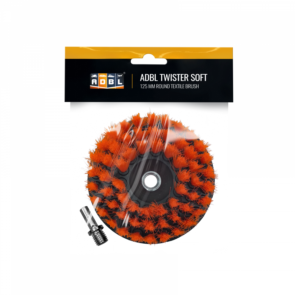 Perie moale textil cu adaptor bormasina Adbl Twister Soft, 125mm [2]