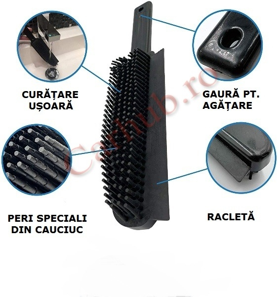 Perie multifunctionala cu racleta pentru inlaturarea parului [2]