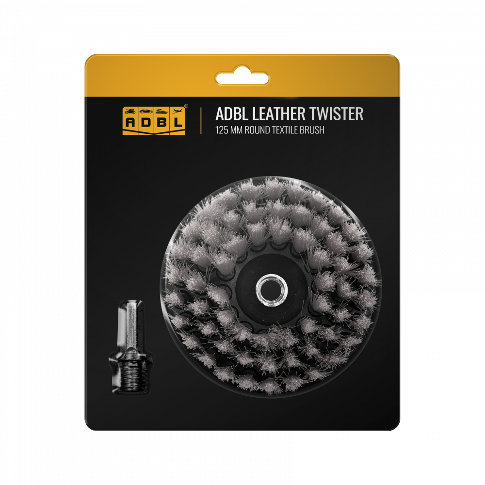 Perie piele cu adaptor bormasina Adbl Leather Twister, 125mm [2]