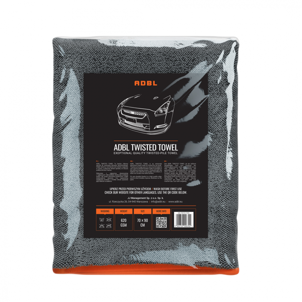 Prosop uscare auto microfibra Adbl Twisted Towel, 620gsm [2]