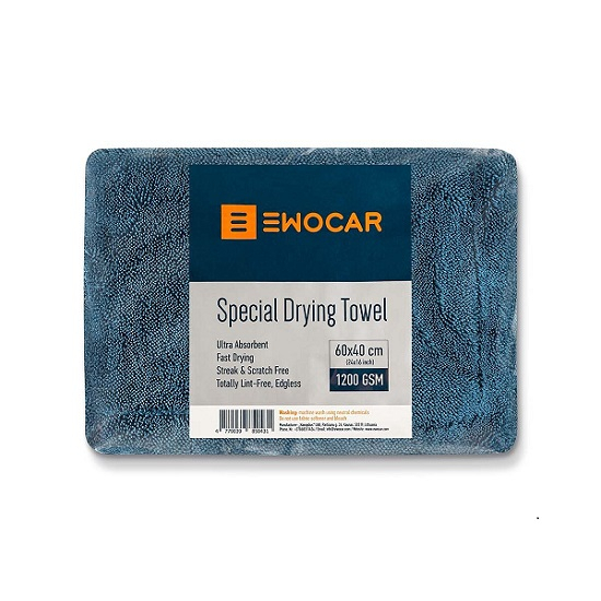 Prosop uscare ultra absorbant albastru Ewocar 60x40cm, 1200GSM [1]