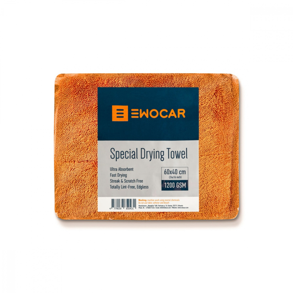 Prosop uscare ultra absorbant din microfibra portocaliu 60x40cm, 1200GSM [1]