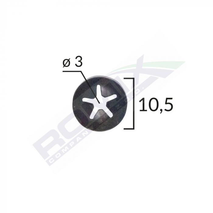 Saiba Fixare Tapiterie Universal - Negru - 10.5Mm Set 25 Buc [2]