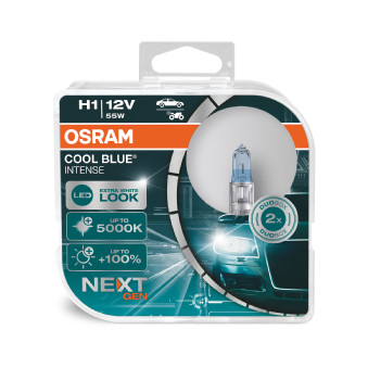 Set 2 Becuri 12V H1 55 W Cool Blue Intense Nextgen Osram [3]