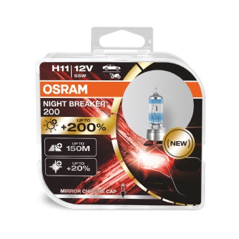 Set 2 Becuri 12V H11 55 W Night Breaker +200% Osram [3]