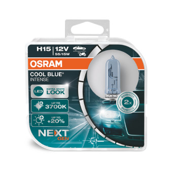 Set 2 Becuri 12V H15 55/15 W Cool Blue Intense Nextgen Osram [4]