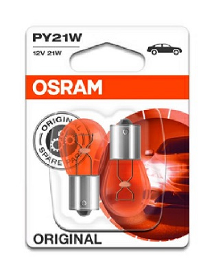 Set 2 Becuri 12V Py21W Original Blister Osram [2]