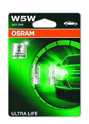 Set 2 Becuri 12V W5W Ultra Life Blister Osram [1]