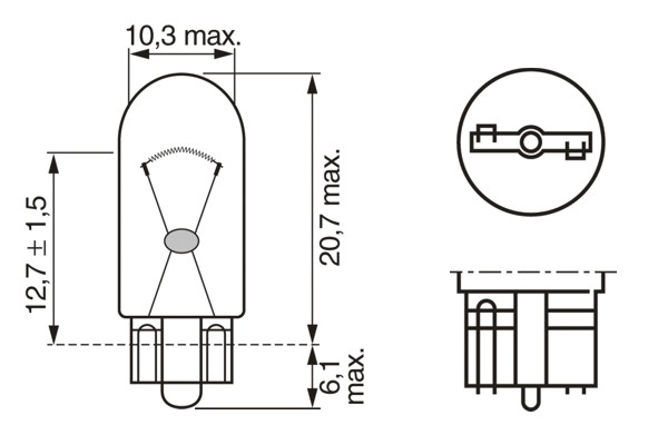 Set 2 Becuri 12V Wy5W 5W Pure Light Bosch [2]
