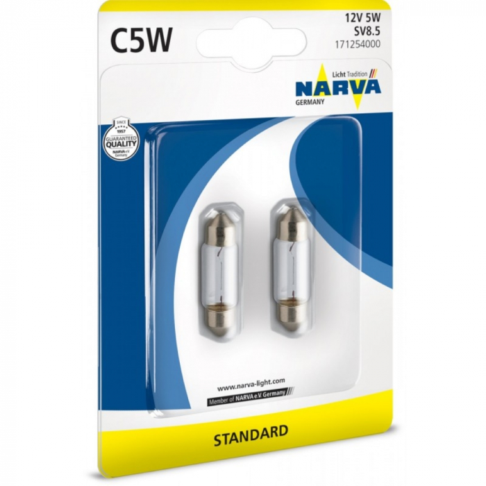Set 2 Becuri C5W 12V Blister Narva [2]