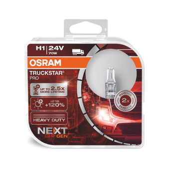 Set 2 Becuri Camion 24V H1 70 W Truckstar Pro +120% Nextgen Osram [2]