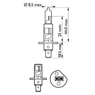 Set 2 Becuri Far H1 55W 12V Long Life Ecovision Philips [2]