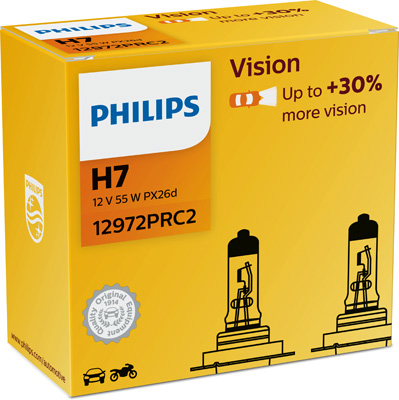 Set 2 Becuri Far H7 55W 12V Vision Philips [2]