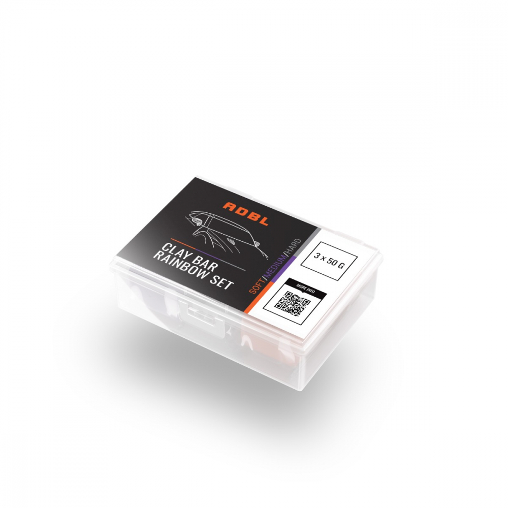 Set argila decontaminare agresiva/medie/blanda ADBL Clay Bar Rainbow Set 150g 3 bucati [1]