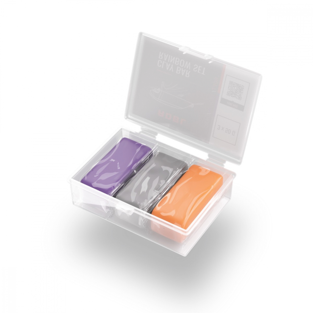 Set argila decontaminare agresiva/medie/blanda ADBL Clay Bar Rainbow Set 150g 3 bucati [3]