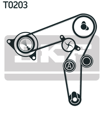 Set distributie + pompa de apa SKF VKMC02191-2 [1]