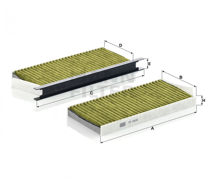Set Filtre Habitaclu cu Polifenol Mann-Filter FP2418-2 [1]