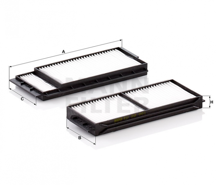 Set Filtre Habitaclu Mann-Filter CU22001-2 [1]