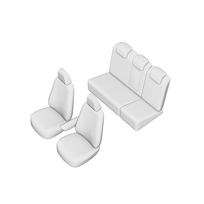 Set Huse Scaun Umbrella Pentru Renault Fluence 2009-2016 (Bancheta Fractionata) Cu Tetiere Spate In Forma De L [5]