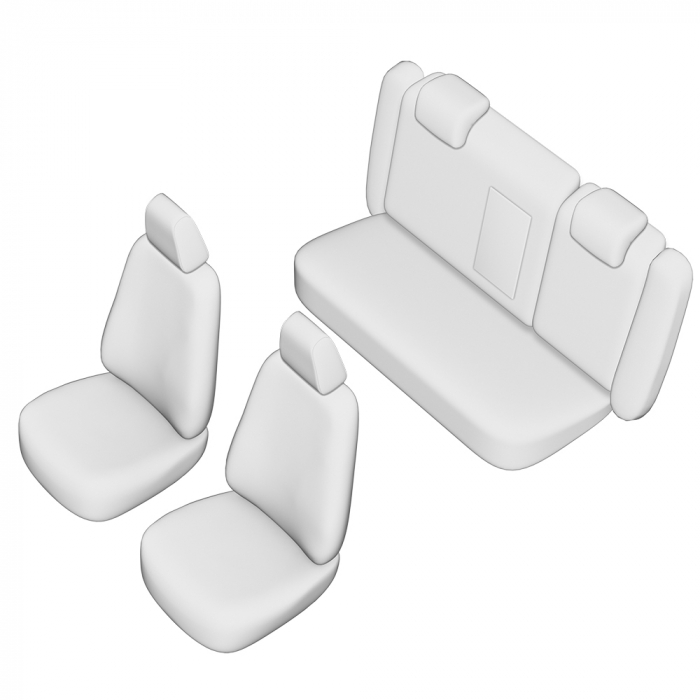 Set Huse Scaun Umbrella Pentru Skoda Octavia Ii 2006-2009 (Bancheta Fractionata) Tip 1 Cu Tetiere Spate In Forma De L [3]