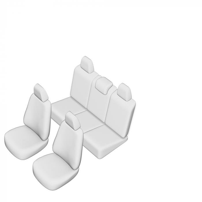 Set Huse Scaun Umbrella Pentru Vw Touran 2004-2009 (Scaune Individuale Spate) [6]