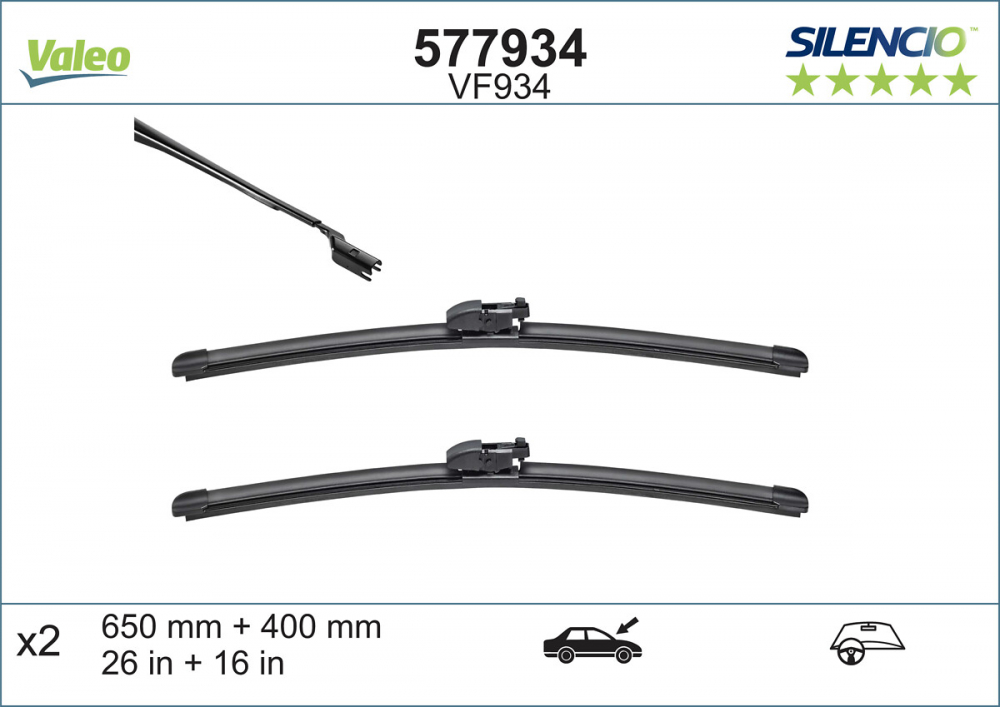 SET LAMELE STERGATOR PARBRIZ 650/400 MM [16]