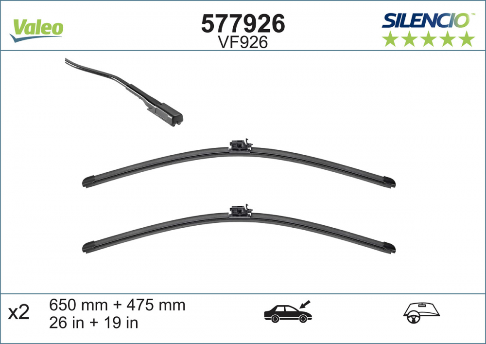 SET LAMELE STERGATOR PARBRIZ 650/475 MM [16]
