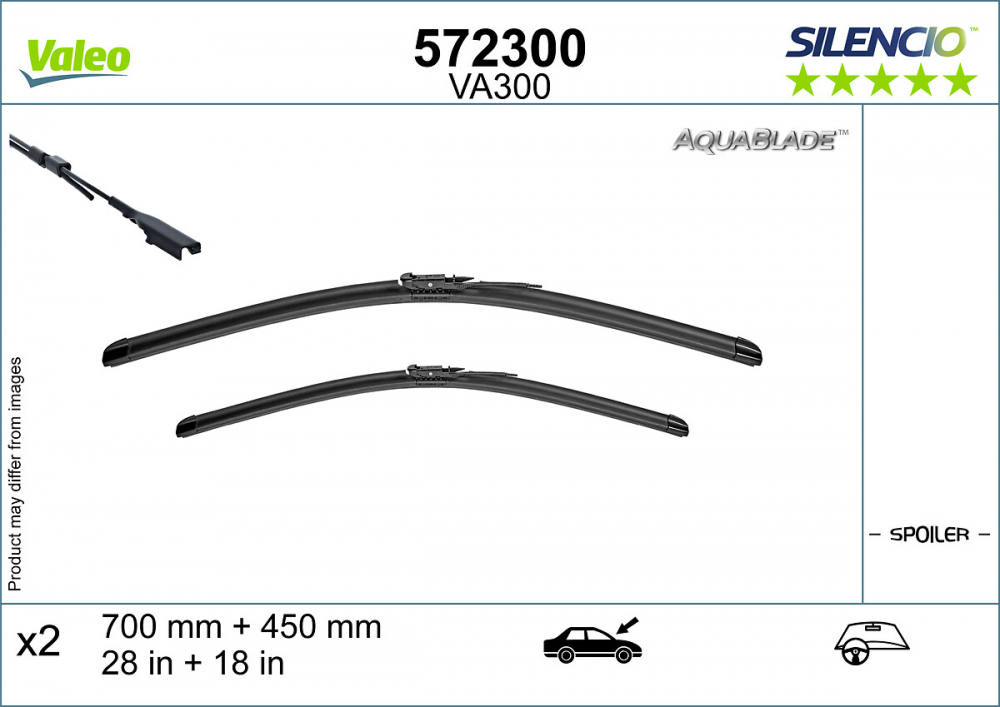 SET LAMELE STERGATOR PARBRIZ 700/450 MM [3]