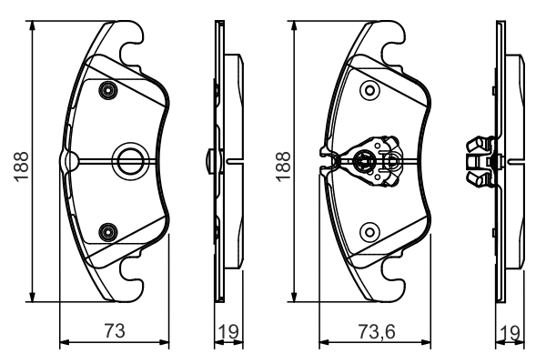 Set placute frana BOSCH 0986495110 [4]