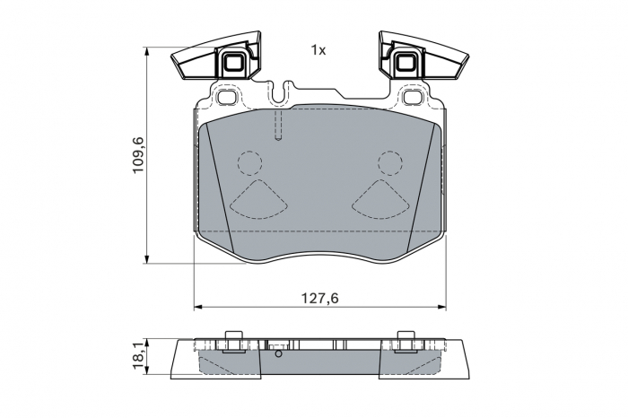 Set placute frana BOSCH 0986460102 [2]