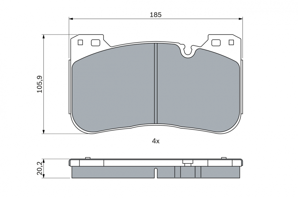 Set placute frana BOSCH 0986424921 [2]