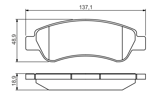 Set placute frana BOSCH 0986495254 [4]
