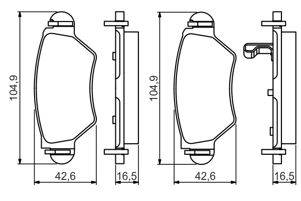 Set placute frana BOSCH 0986495250 [2]