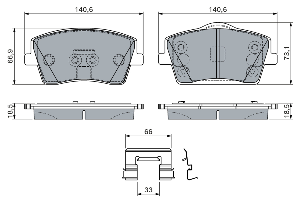 Set placute frana BOSCH 0 986 460 144 [3]