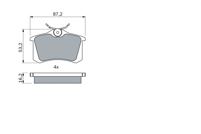 Set placute frana BOSCH 0986494387 [4]