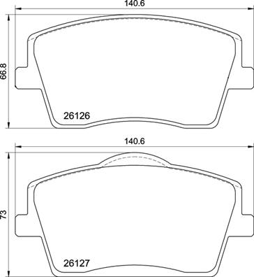 Set placute frana BREMBO P 86 031 [2]