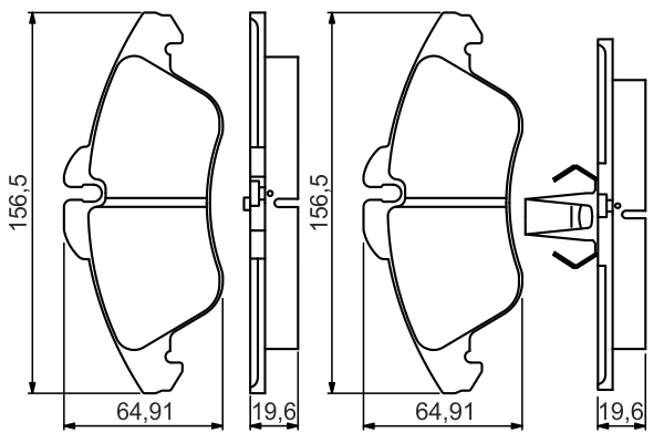 Set placute frana BOSCH 0986495245 [1]
