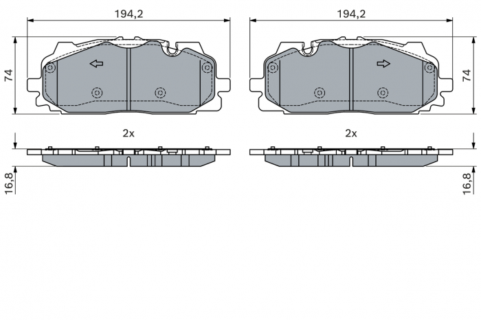 Set placute frana BOSCH 0986424429 [6]