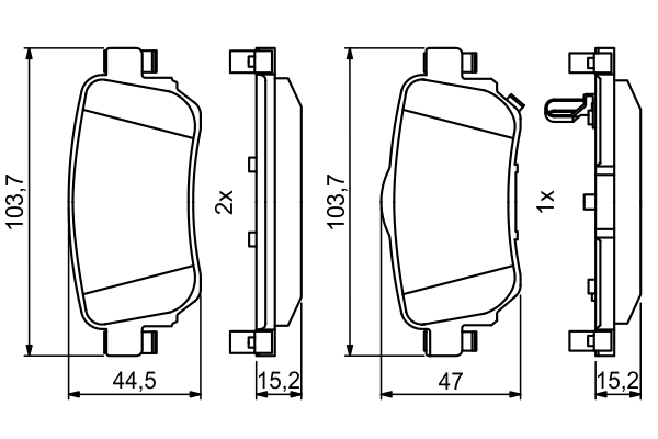 Set placute frana BOSCH 0986494816 [1]