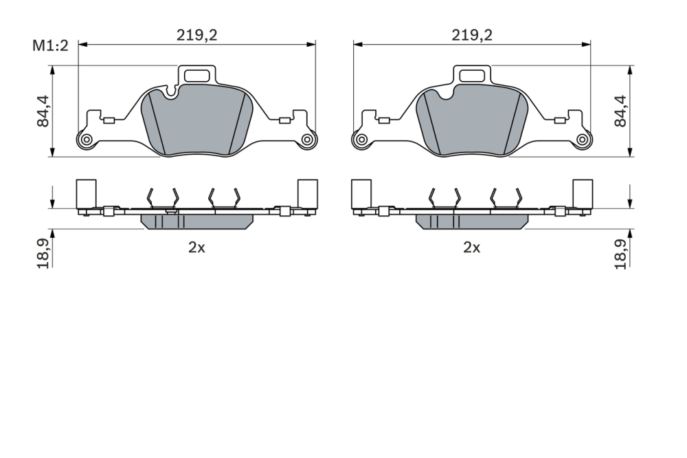 Set placute frana fata BOSCH 0986424849 [5]