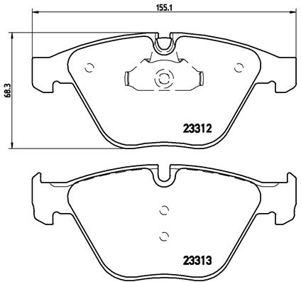 Placute frana BREMBO P06054 [1]