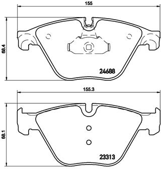 Placute frana BREMBO P06074 [1]