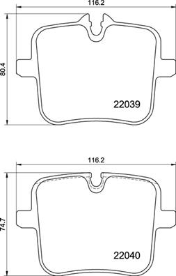 Placute frana BREMBO P06109 [1]